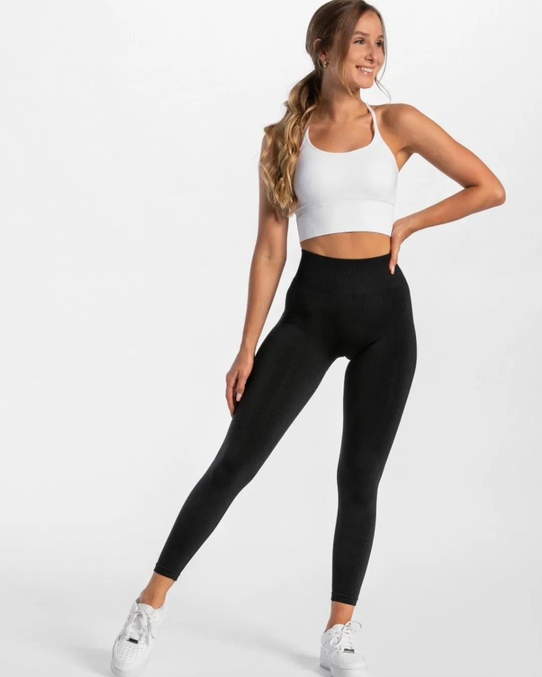 TEVEO Leggings & Pants*Timeless Scrunch Leggings "Schwarz"