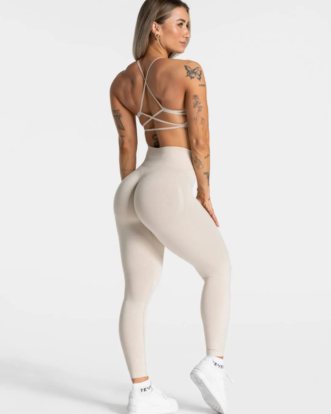 TEVEO Leggings & Pants*Acid Covert Scrunch Leggings "Sand"