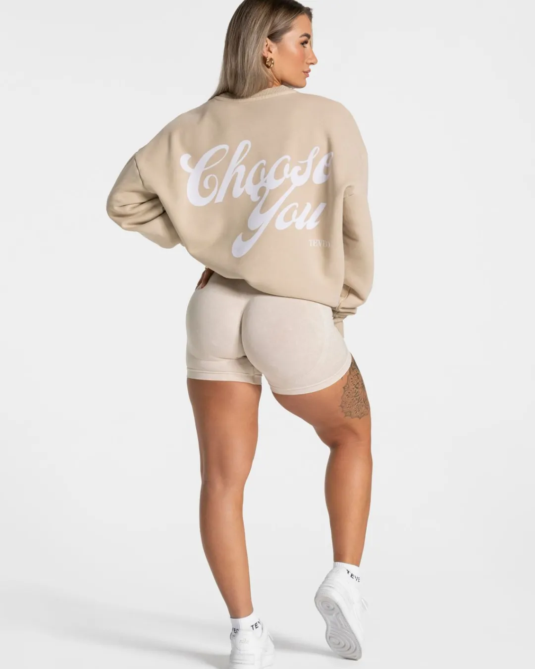 TEVEO Hoodies & Jackets*Acid Oversized Sweater "Sand"