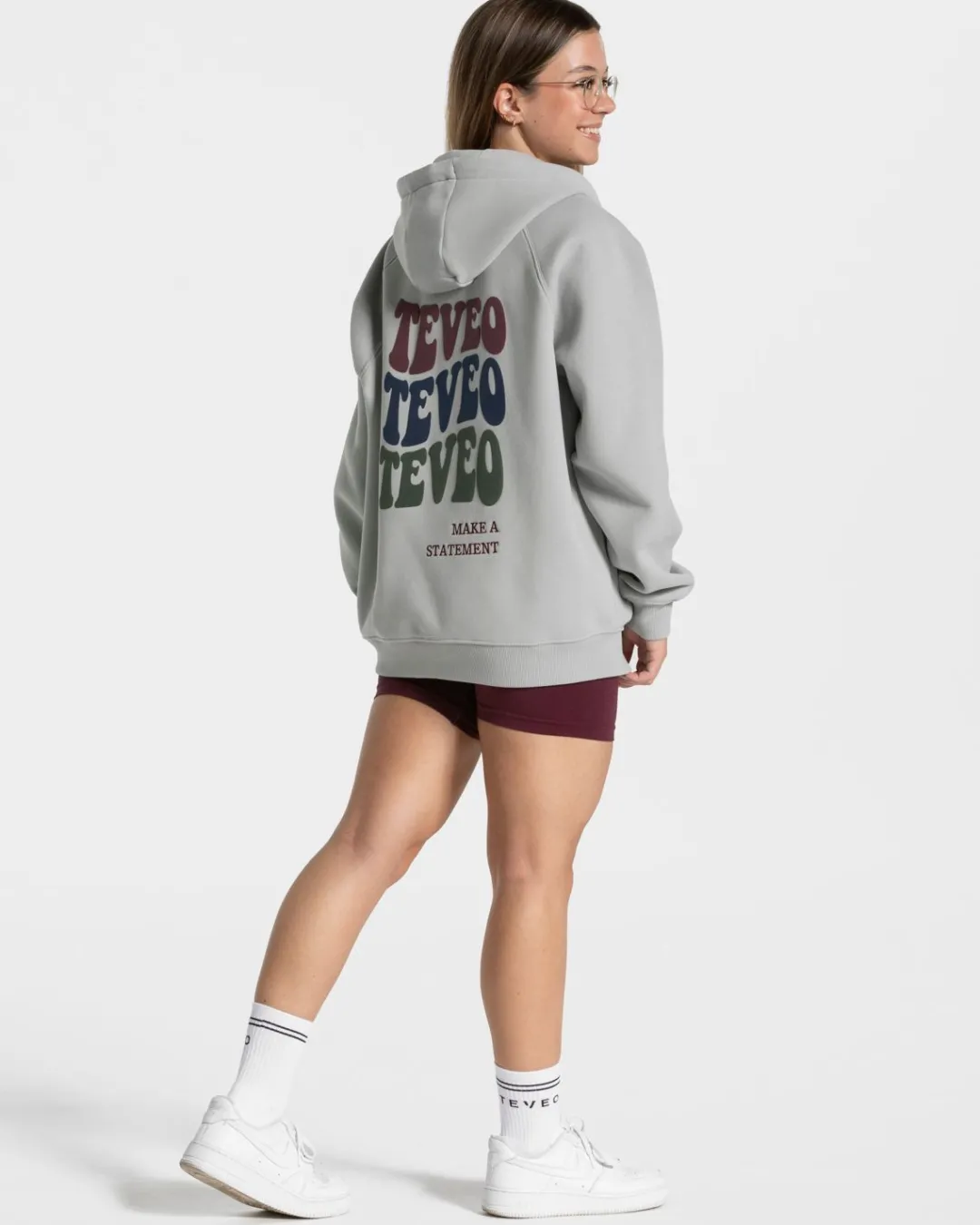 TEVEO Hoodies & Jackets*Candy Oversized Jacke "Hellgrau"