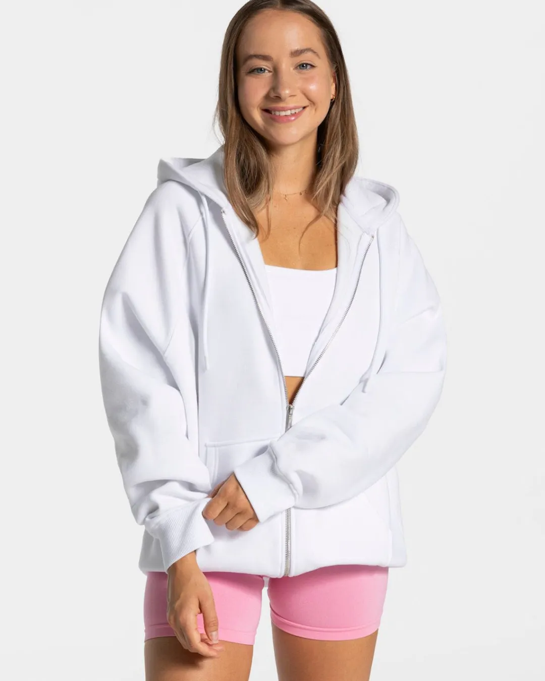 TEVEO Hoodies & Jackets*Candy Oversized Jacke "Weis"