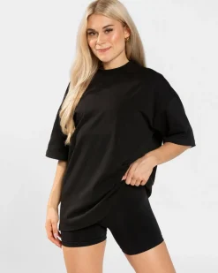 TEVEO T-Shirts*Candy Oversized T-Shirt "Schwarz"