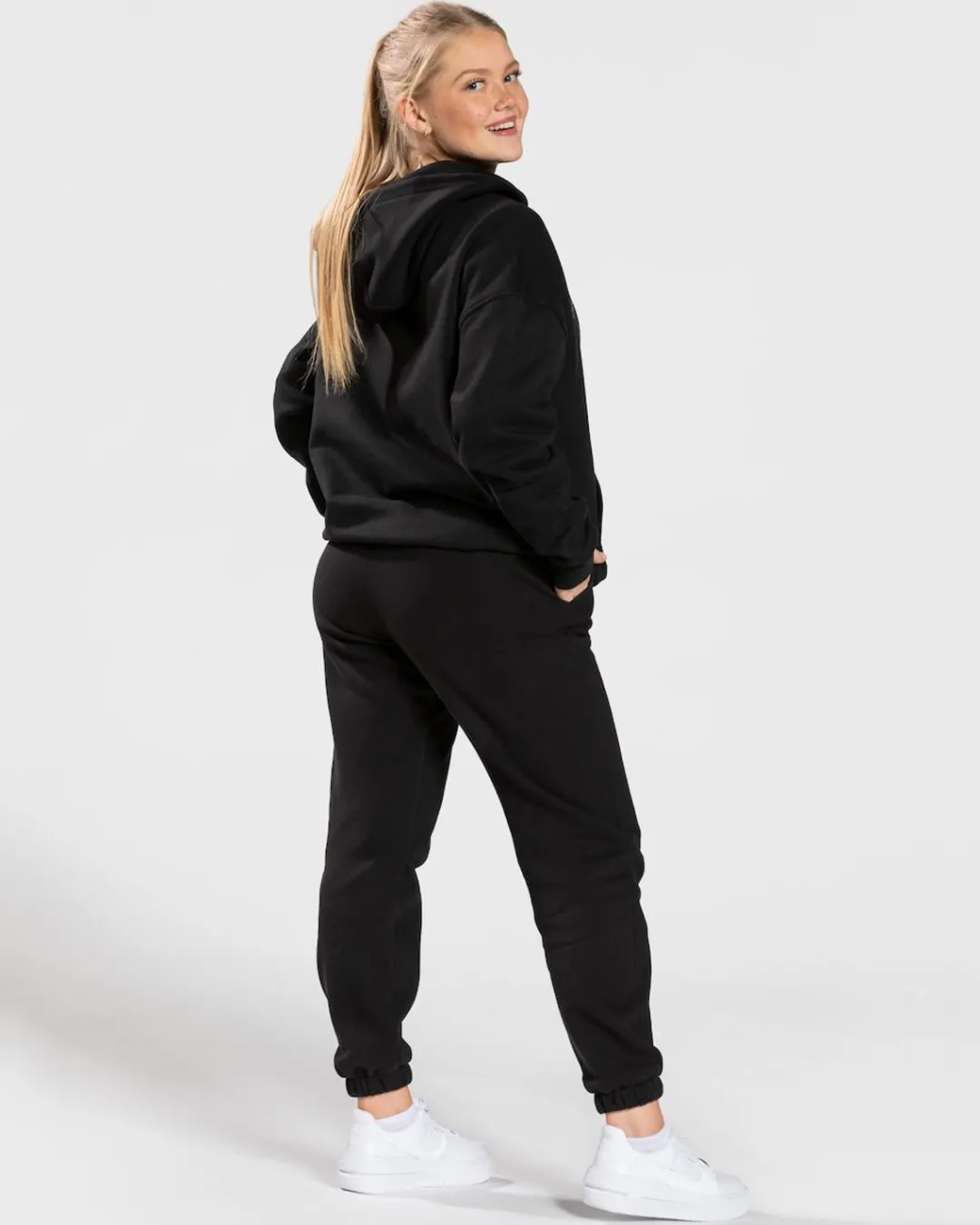 TEVEO Hoodies & Jackets*College Oversized Hoodie "Schwarz"