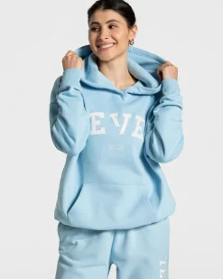 TEVEO Hoodies & Jackets*College Oversized Hoodie "Babyblau"
