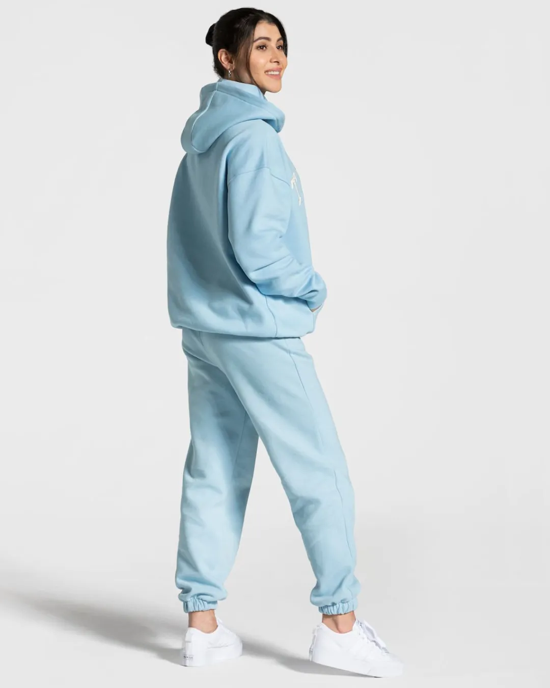TEVEO Hoodies & Jackets*College Oversized Hoodie "Babyblau"