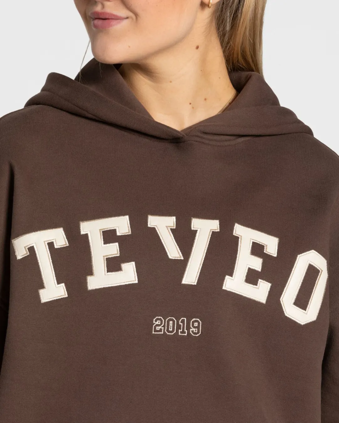 TEVEO Hoodies & Jackets*College Oversized Hoodie "Dunkelbraun"