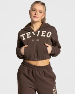 TEVEO Hoodies & Jackets*College Zip Hoodie "Dunkelbraun"