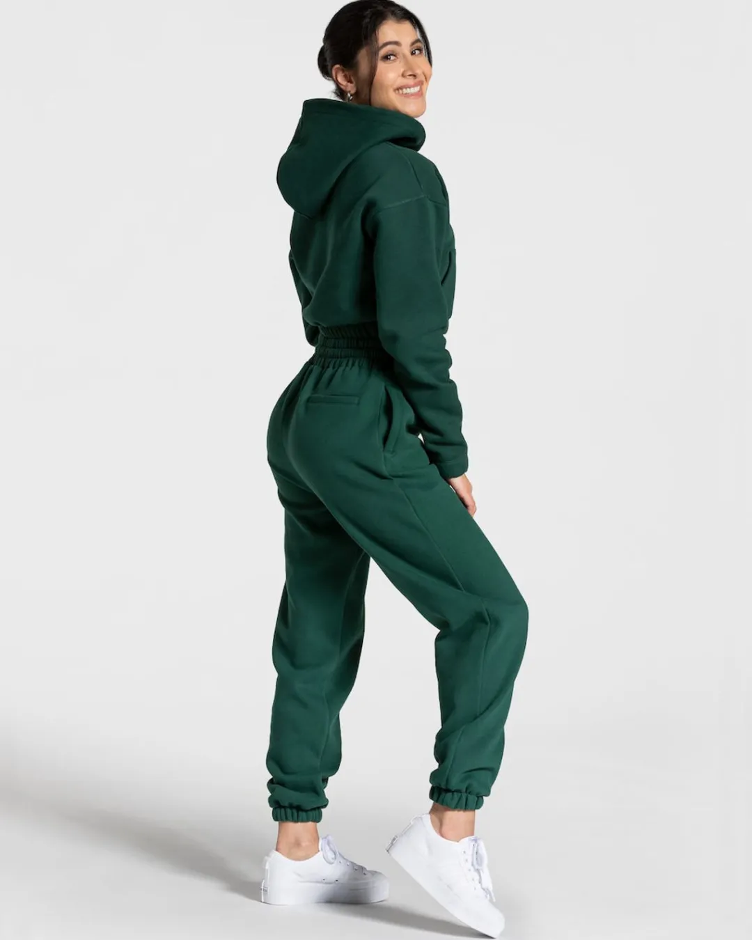 TEVEO Hoodies & Jackets*College Zip Hoodie "Dunkelgrun"
