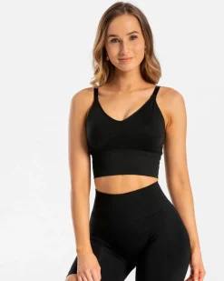TEVEO Sports Bras*Damen Essential V-Top | Schwarz |