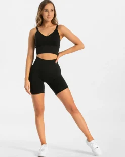 TEVEO Sports Bras*Damen Essential V-Top | Schwarz |