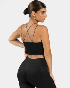 TEVEO Sports Bras*Elegant Strap Top "Schwarz"