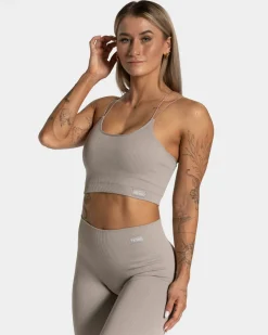 TEVEO Sports Bras*Elegant Strap Top "Stone"