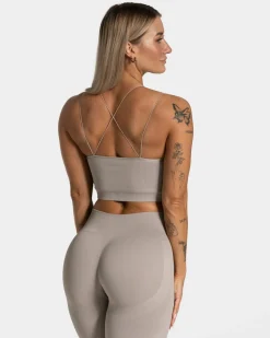 TEVEO Sports Bras*Elegant Strap Top "Stone"