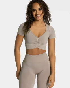 TEVEO Tops*Focus Crop Top "Dust"