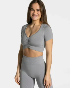 TEVEO Tops*Focus Crop Top "Grau"