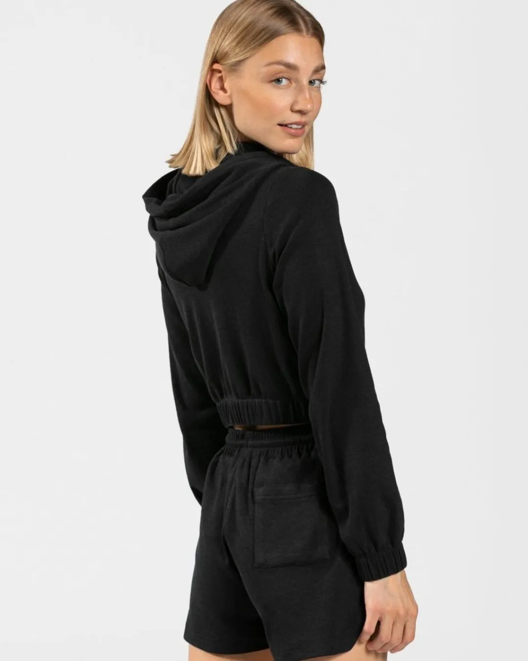 TEVEO Hoodies & Jackets*Lounge Zip Hoodie "Schwarz"