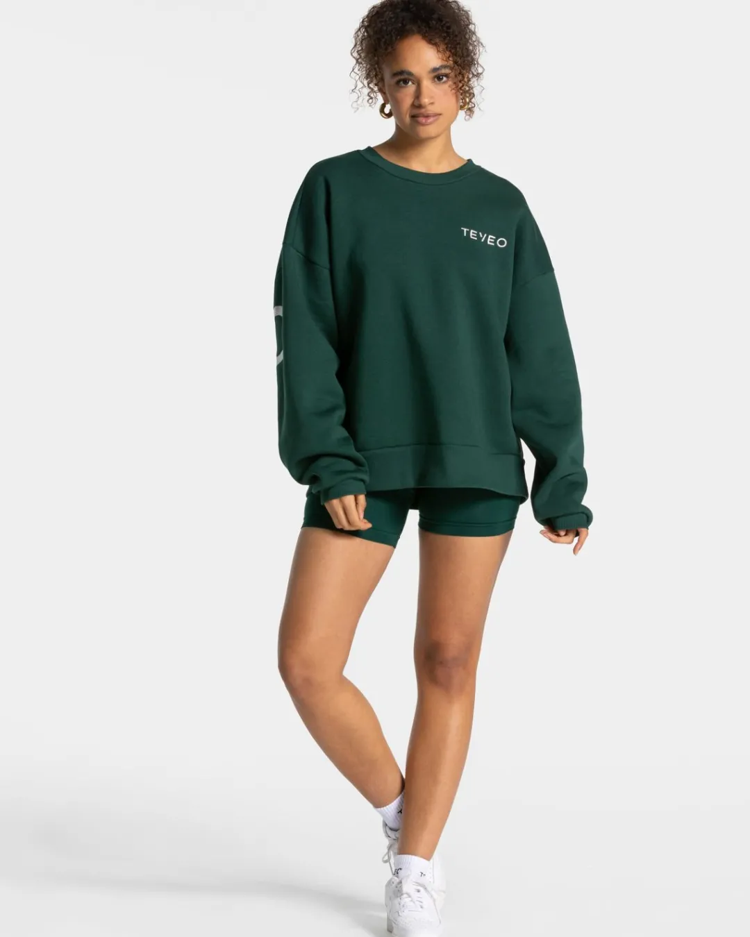 TEVEO Hoodies & Jackets*Signature Oversized Sweater "Dunkelgrun"