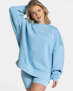 TEVEO Hoodies & Jackets*Signature Oversized Sweater "Ice Blue"