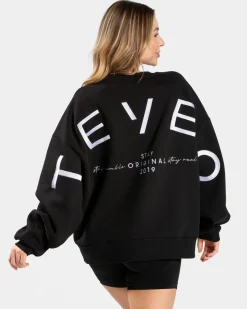 TEVEO Hoodies & Jackets*Signature Oversized Sweater "Schwarz"