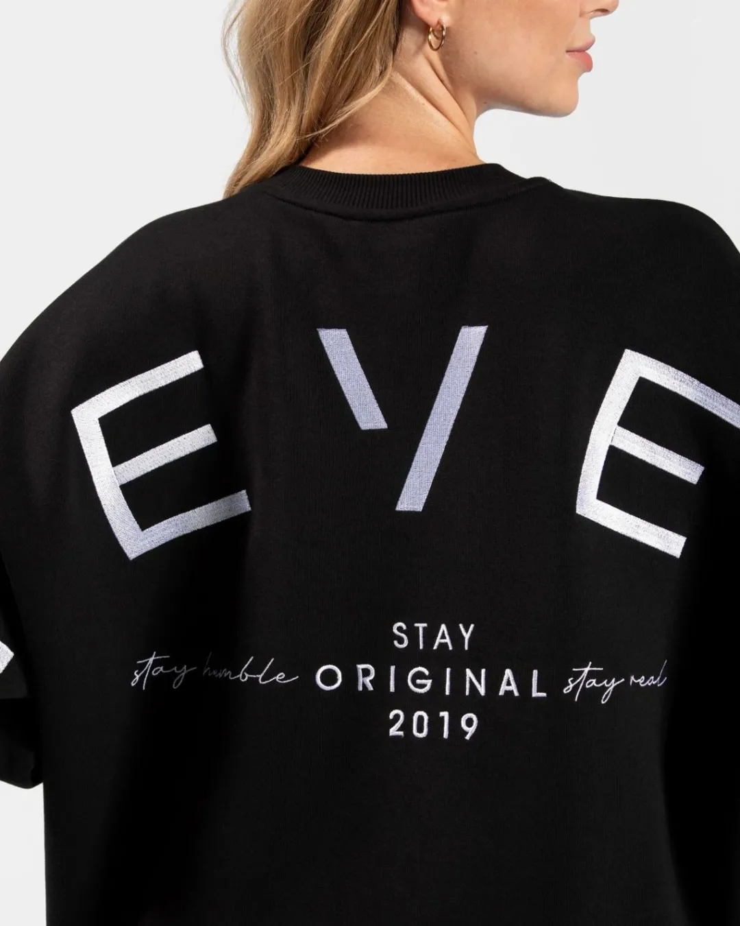 TEVEO Hoodies & Jackets*Signature Oversized Sweater "Schwarz"