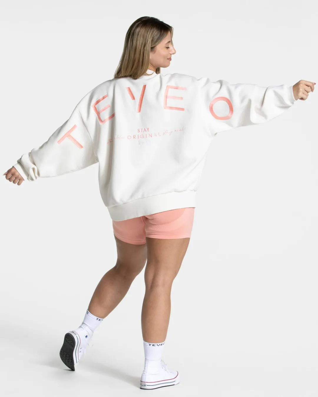 TEVEO Hoodies & Jackets*Signature Oversized Sweater "Peach"