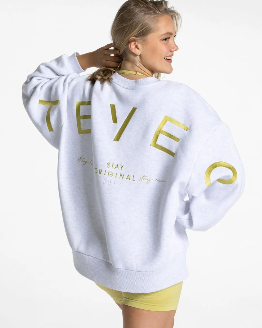 TEVEO Hoodies & Jackets*Signature Oversized Sweater "Lime"