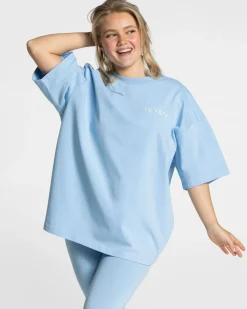TEVEO T-Shirts*Signature Oversized T-Shirt "Ice Blue"