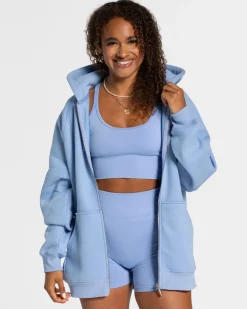 TEVEO Hoodies & Jackets*Statement Oversized Jacke "Blau"