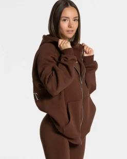 TEVEO Hoodies & Jackets*Statement Oversized Jacke "Kaffee"