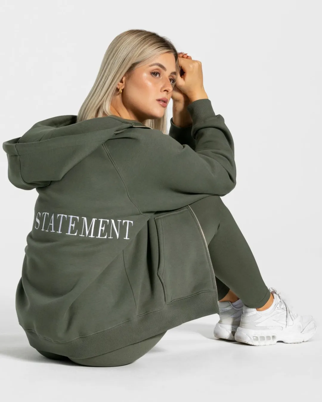 TEVEO Hoodies & Jackets*Statement Oversized Jacke "Khaki"