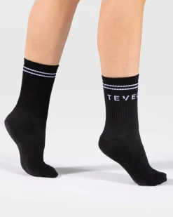 TEVEO Socks & Underwear* Crew Socken (2Er) "Schwarz"