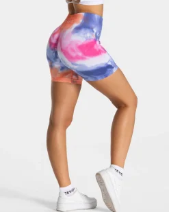 TEVEO Shorts*Tie Dye Scrunch Short "Hot"