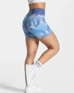 TEVEO Shorts*Tie Dye Scrunch Short "Ocean"