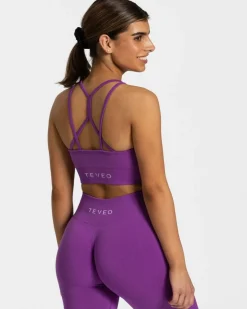 TEVEO Sports Bras*Timeless Scrunch Bh "Violett"