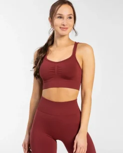 TEVEO Sports Bras*Timeless Scrunch Bh "Weinrot"