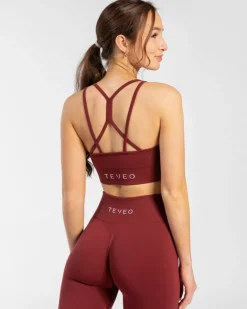 TEVEO Sports Bras*Timeless Scrunch Bh "Weinrot"