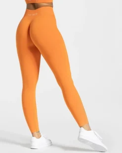 TEVEO Leggings & Pants*Timeless Scrunch Leggings "Orange"