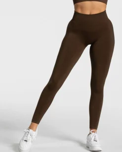 TEVEO Leggings & Pants*Timeless Scrunch Leggings "Dunkelbraun"