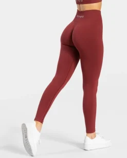TEVEO Leggings & Pants*Timeless Scrunch Leggings "Weinrot"
