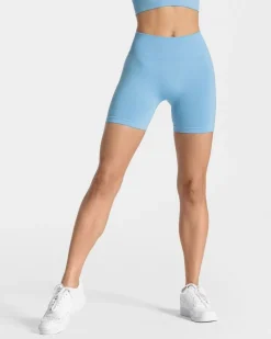 TEVEO Shorts*Timeless Scrunch Short "Babyblau"