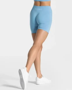TEVEO Shorts*Timeless Scrunch Short "Babyblau"