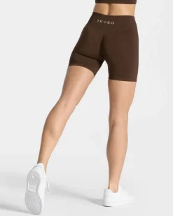 TEVEO Shorts*Timeless Scrunch Short "Dunkelbraun"